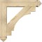Ekena Millwork Merced Arts and Crafts Rough Sawn Bracket w/ Offset Brace, Douglas Fir, 6"W x 26"D x 26"H BKT0604X26X26MRC03RDF - alternate 2